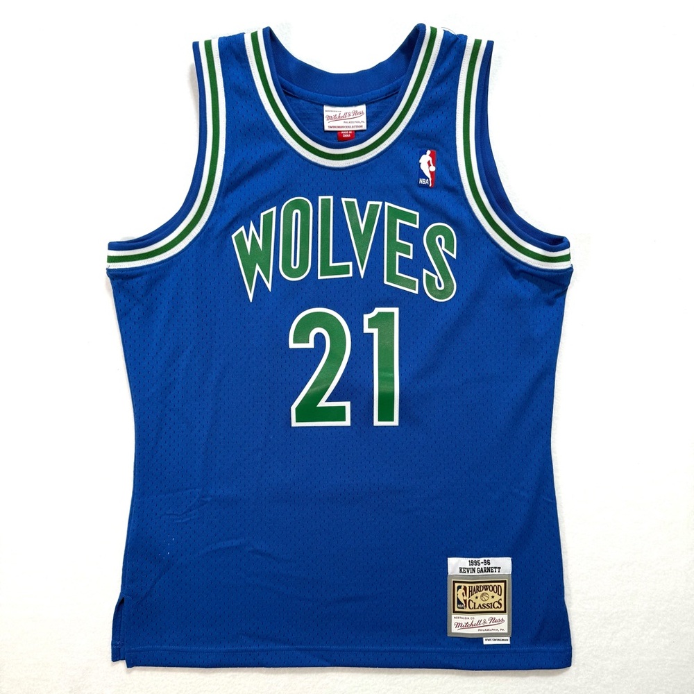 Mitchell & Ness Kevin Garnett Minnesota Timberwolves Jersey M Medium Blue Wolves